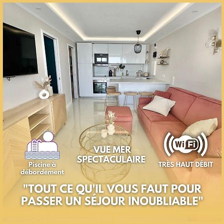 Luxueux Appartement - Vue Mer - Piscine - Free Parking - Monaco Cap-d'Ail Zewnętrze zdjęcie