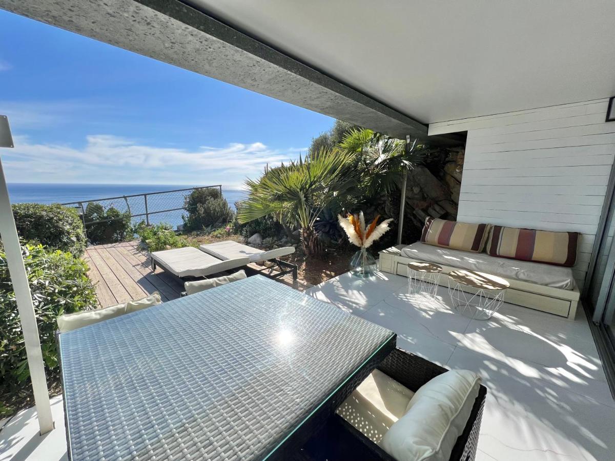 Luxueux Appartement - Vue Mer - Piscine - Free Parking - Monaco Cap-d'Ail Zewnętrze zdjęcie