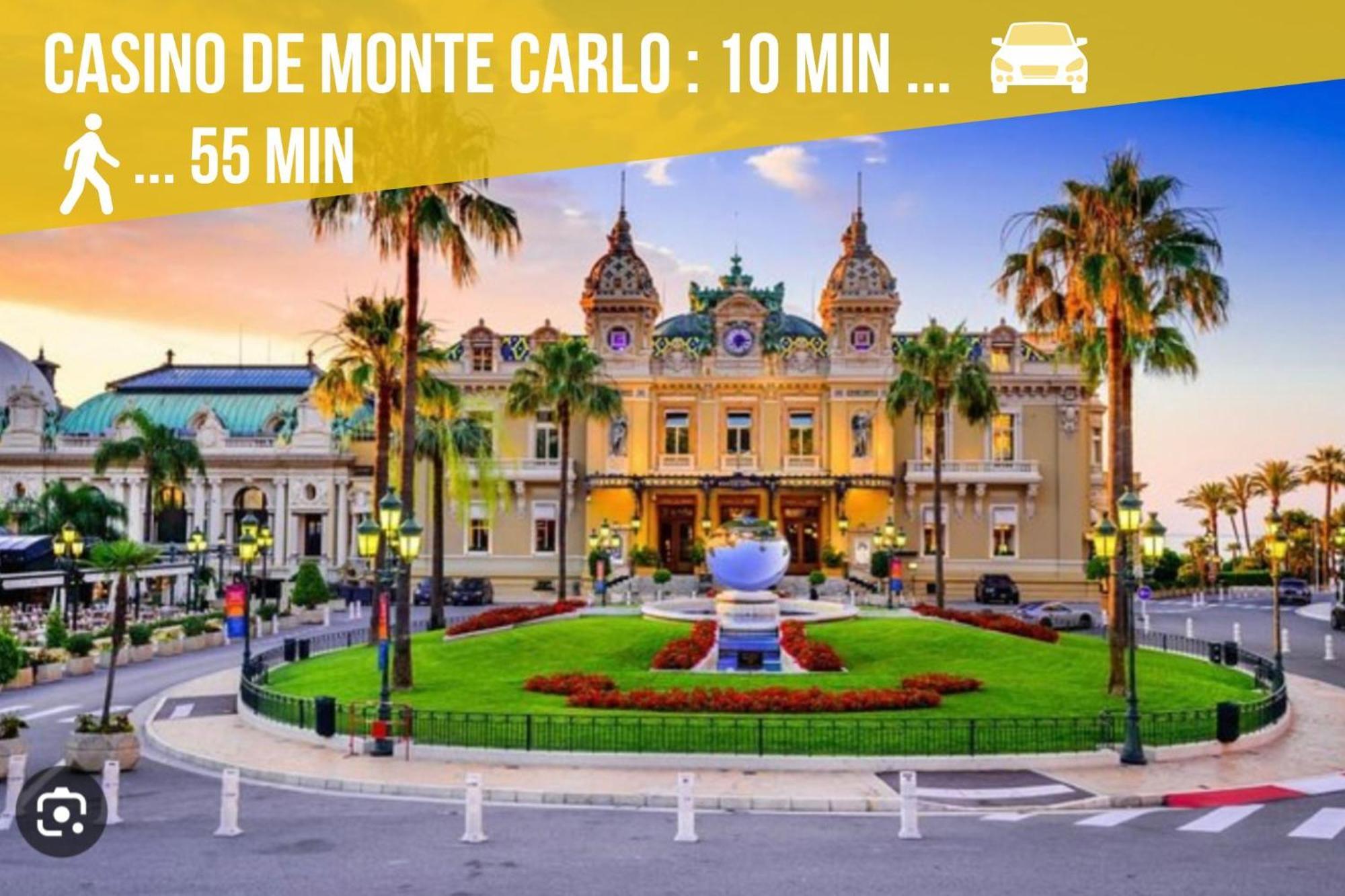 Luxueux Appartement - Vue Mer - Piscine - Free Parking - Monaco Cap-d'Ail Zewnętrze zdjęcie