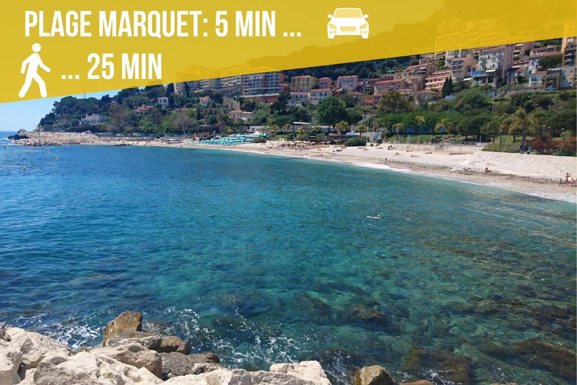 Luxueux Appartement - Vue Mer - Piscine - Free Parking - Monaco Cap-d'Ail Zewnętrze zdjęcie