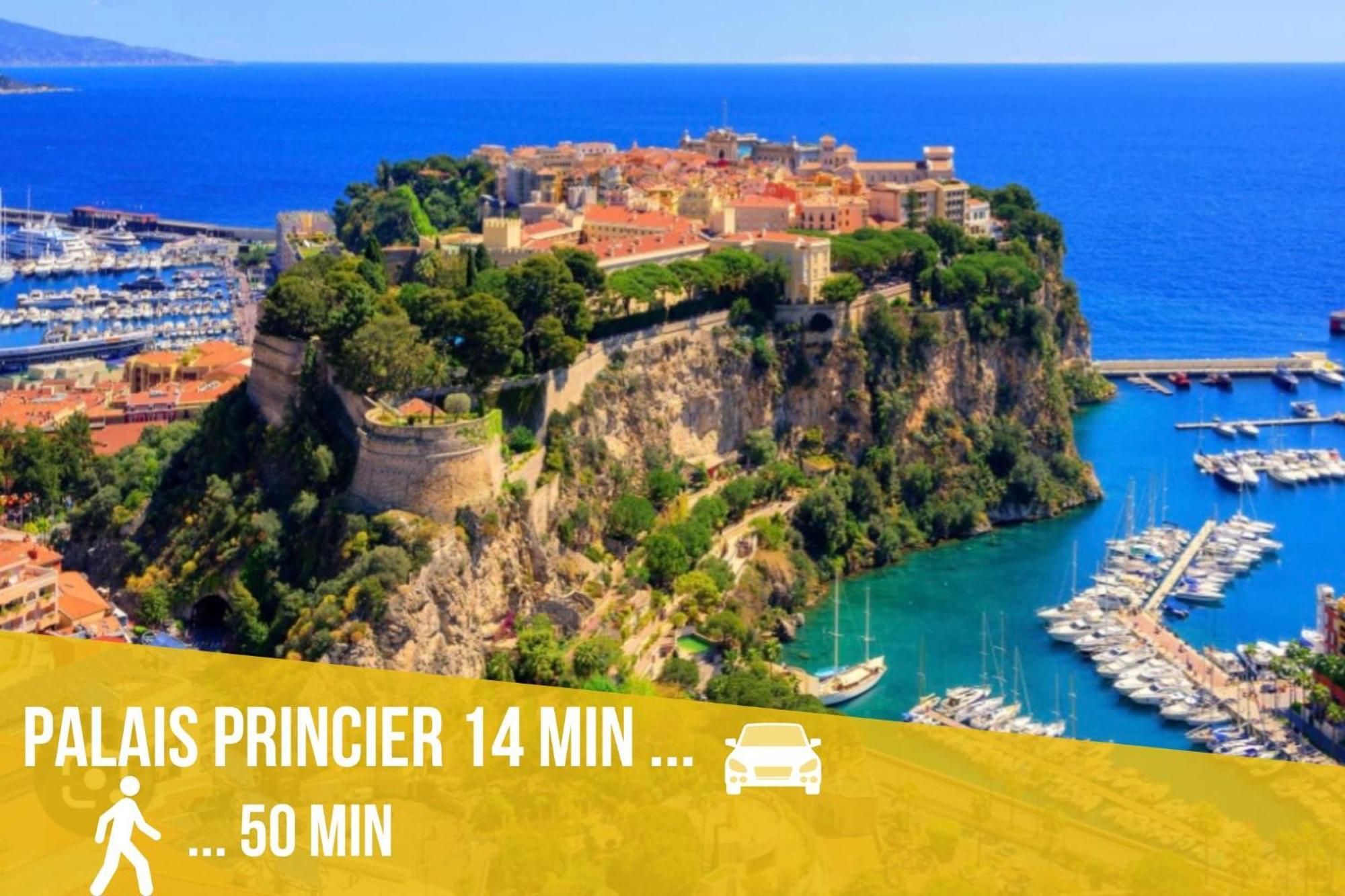 Luxueux Appartement - Vue Mer - Piscine - Free Parking - Monaco Cap-d'Ail Zewnętrze zdjęcie